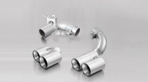 BMW 3 Series Performance Exhaust - Remus - Stainless Steel - 76mm Straight Cut - Chrome - `12-`27